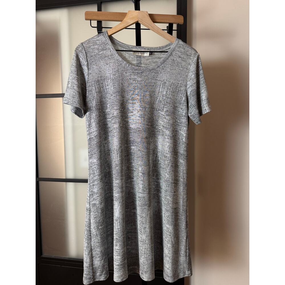 Veronica M Stretch Swing Dress in Silver Size Medium